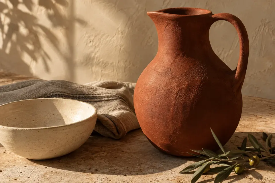 Ceramică și textile naturale, exemplu de magazin